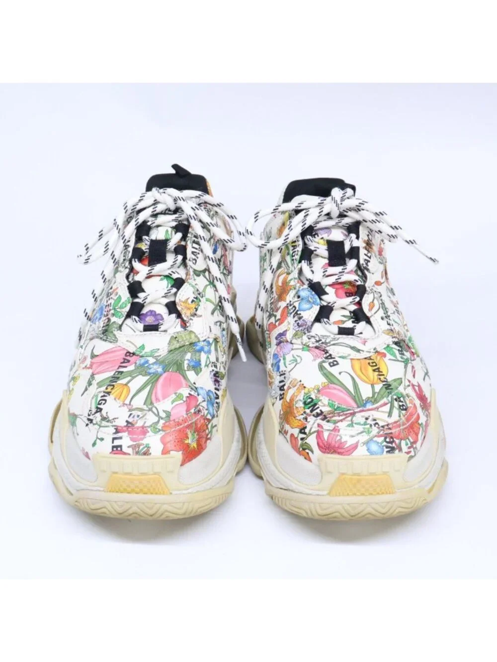 Gucci Balenciaga x Triple S Floral Print Sneakers